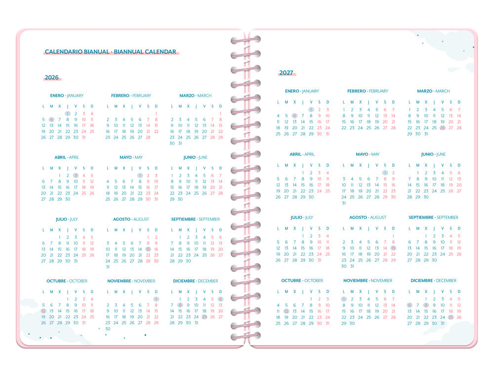 Agenda escolar corazones