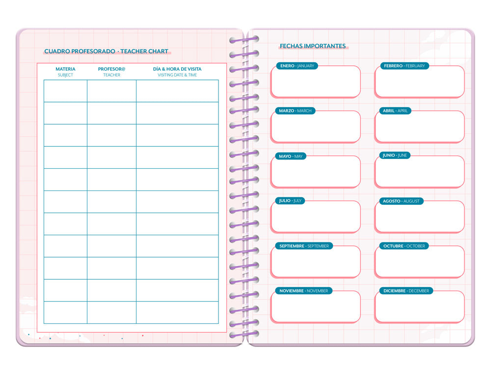 Agenda escolar fresas