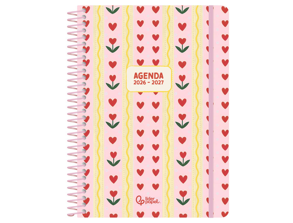 Agenda escolar corazones