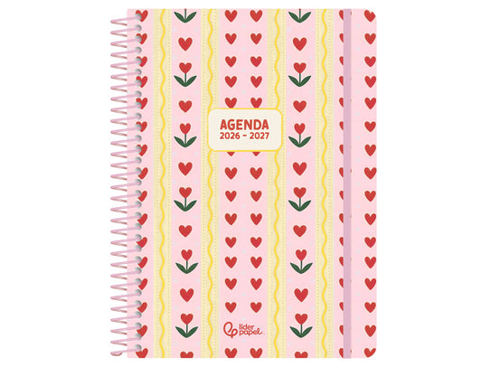 Agenda escolar corazones