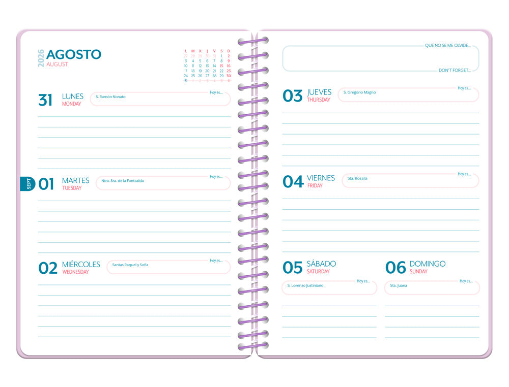 Agenda escolar fresas